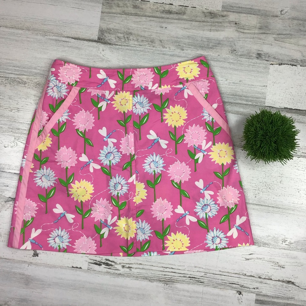 Lilly Pulitzer Light Pink Floral Skort Skirt Sz 2